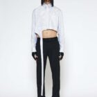 Candice  -   Cropped men's shirt with long drawstring