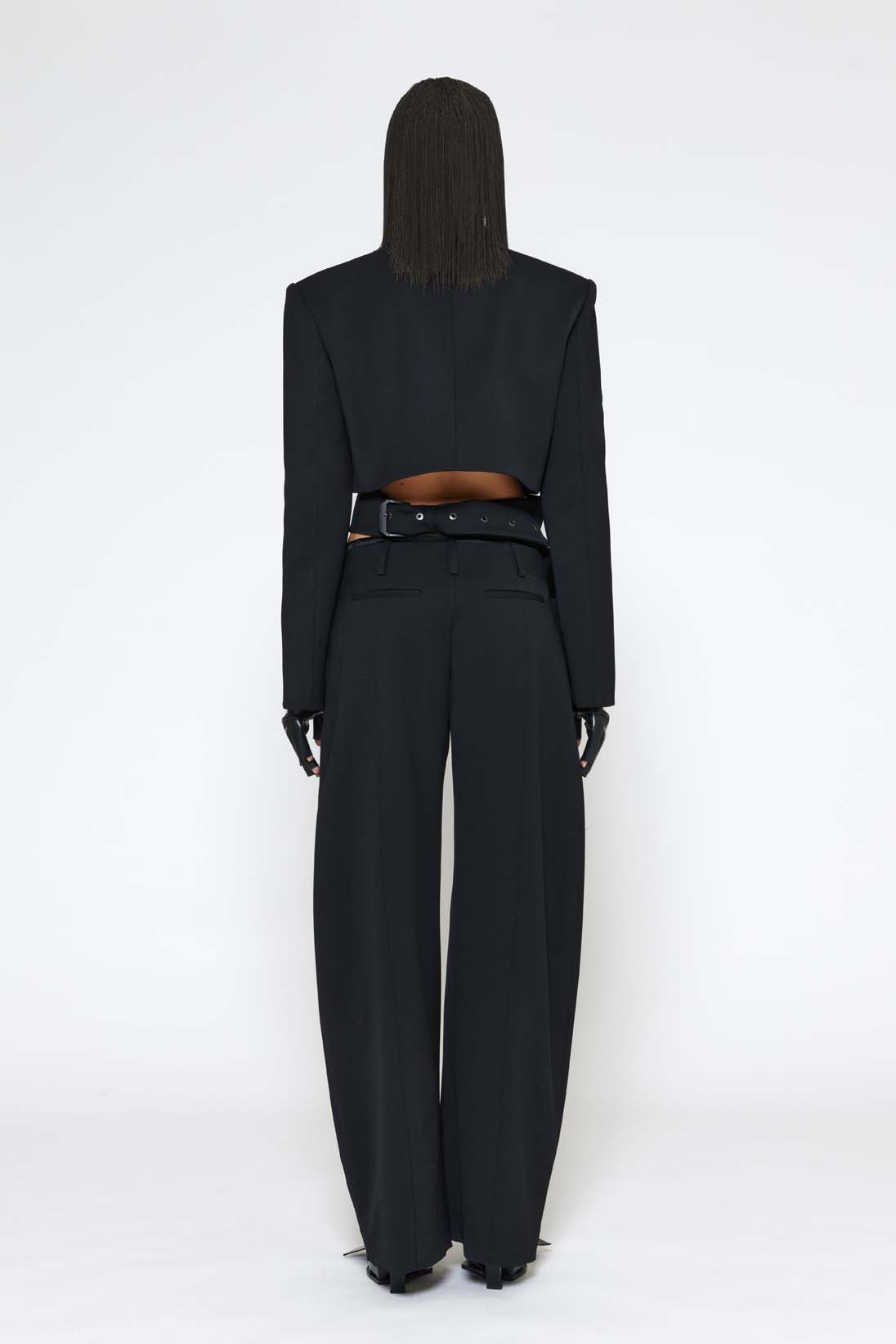 Prato - Trousers with fringed belt at the top