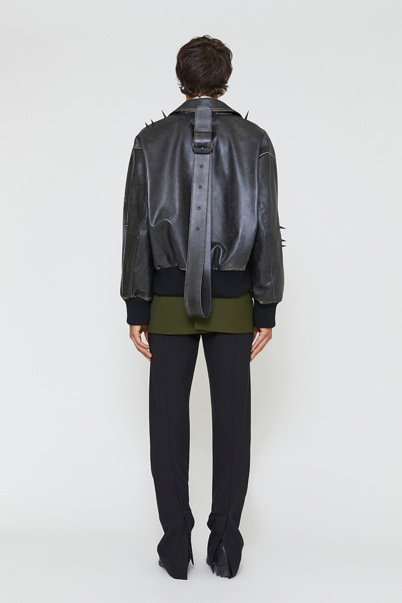 SSHEENA Lyam — Leather jacket with studs