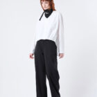 Choco - Crop shirt with front folds