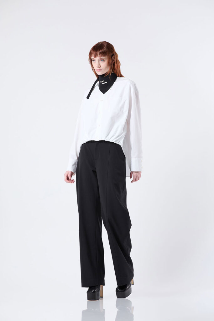 Choco — Crop shirt with front folds