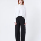 Choco - Crop shirt with front folds