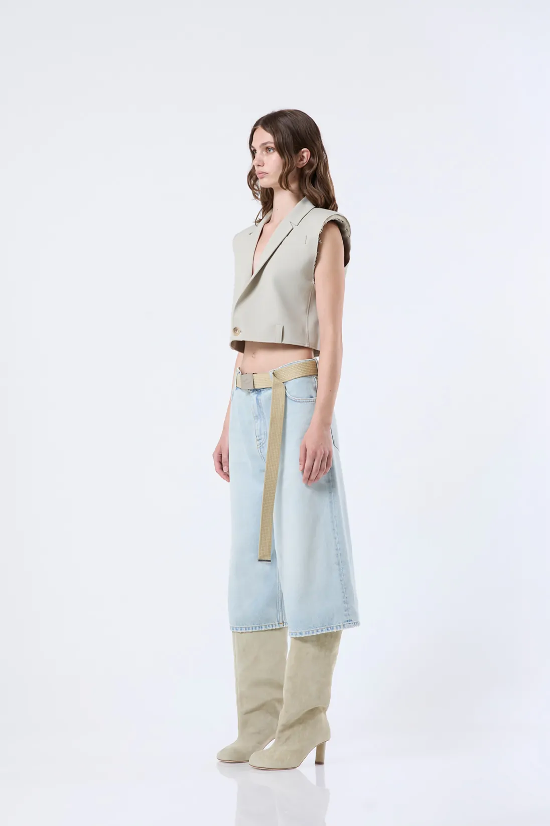 Bib - Sleeveless blazer
